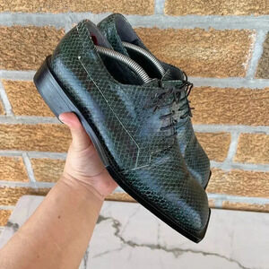 Emilio Franco crocodile square toe shoes size 8